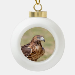 Rotschwanzbussard im Hudson Valley Keramik Kugel-Ornament