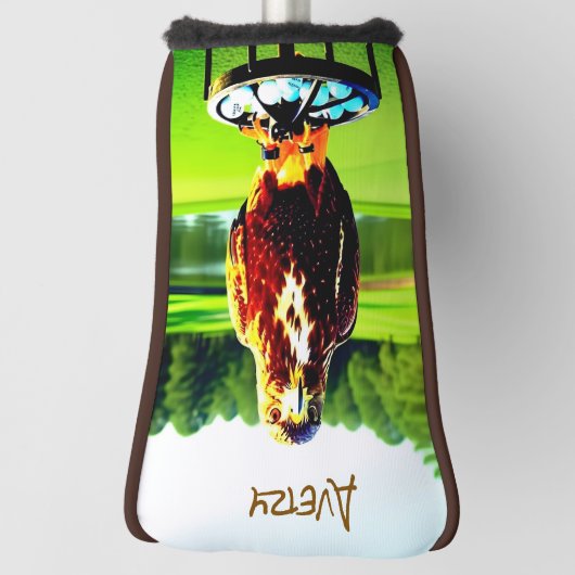 Rotschwanzbussard - mit Initialen oder Namen Golf  Headcover (Rotieren 90)