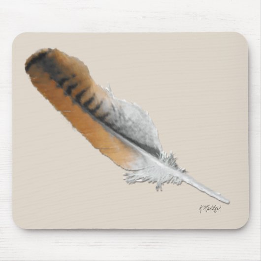 Rotschwanzbussardfeder Mousepad (Vorne)