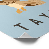 Rotschwanzfalken im Flug Personalisiert Poster (Ecke)