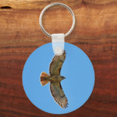 Rotschwanzfalken im Flug Schlüsselanhänger (Vorderseite)