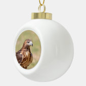 Rotschwanzfalken im Hudson-Tal Keramik Kugel-Ornament (Rechts)