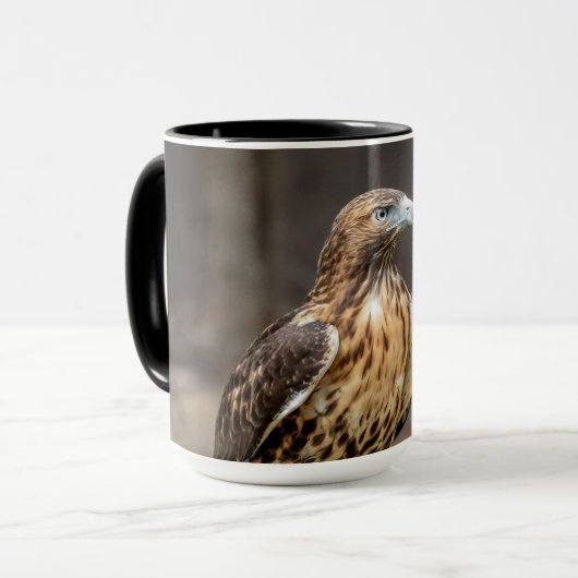 Rotschwanzfalken im Hudson-Tal Tasse (Vorderseite Links)
