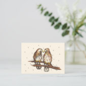 Rotschwanzfalken lieben Vogelschneewitter Visitenkarte (Stehend Vorderseite)