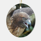 Rotschwanzfalken-Raptor-Foto Keramik Ornament (Links)
