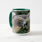 Rotschwanzfalken-Raptor-Foto Tasse (Vorderseite Links)