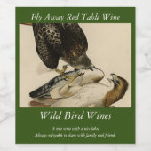 Rotschwanzfalken von Audubons Vögeln in Amerika Weinetikett (Einzelnes Label)