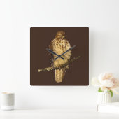 Rotschwanzfalkuhr Quadratische Wanduhr (Zuhause)