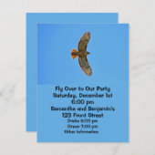 Rotschwanzflieger Einladung (Vorne/Hinten)