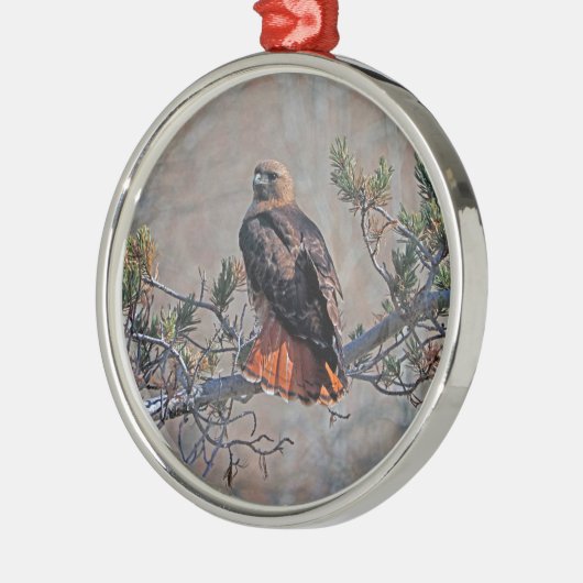 Rotschwanzhahn Ornament Aus Metall (Links)