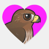 Rotschwanzhawk Herz-Aufkleber (Vorderseite)