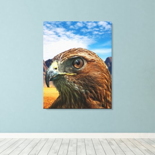 Rotschwanzhawk Leinwanddruck (Insitu (Holzboden))