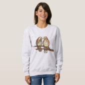 Rotschwanzhawk Vögel Schnee Weihnachten Sweatshirt (Vorne ganz)
