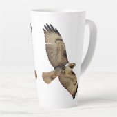 Rotschwanztier Vogelwild Vogelart Latte Tasse (Rechte Ecke)
