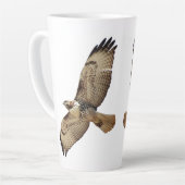 Rotschwanztier Vogelwild Vogelart Latte Tasse (Linke Ecke)