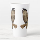 Rotschwanztier Vogelwild Vogelart Latte Tasse (Vorderseite)