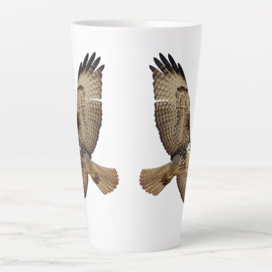Rotschwanztier Vogelwild Vogelart Latte Tasse (Vorderseite)