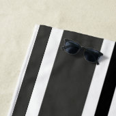 Rotschwarz Graues Muster für vertikale Streifen Strandtuch (Beispiel)