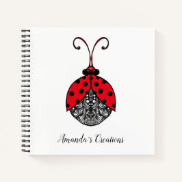 Rotschwarz-Weiß-Läppchen Notizblock