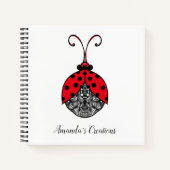 Rotschwarz-Weiß-Läppchen Notizblock (Vorderseite)