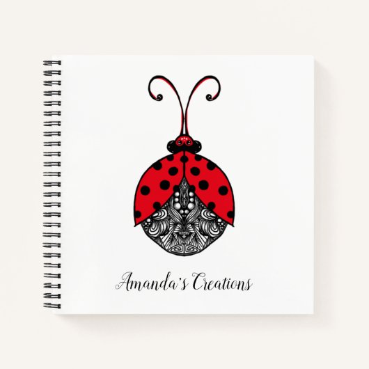 Rotschwarz-Weiß-Läppchen Notizblock (Vorderseite)