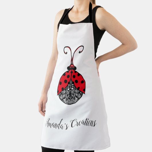 Rotschwarz-Weiß-Läppchen Schürze (InSitu)