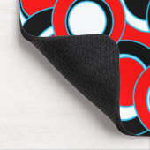 Rotschwarz-Weiß-Mod-Circles Mousepad (Ecke)