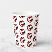 Rotschwarze Volleyballs Geburtstagsparty Pappbecher (Links)