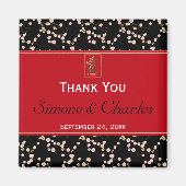 Rotschwarzer Kirschblütenmagazin Magnet (Vorne)