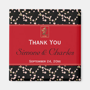 Rotschwarzer Kirschblütenmagazin Magnet