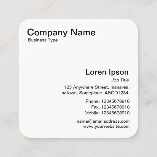 Rotschweine Quadratische Visitenkarte (Rückseite)