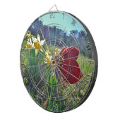 Rotschwingfee und Narzissen Dartscheibe (Vorderseite rechts)