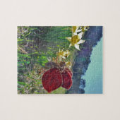 Rotschwingfee und Narzissen Puzzle (Horizontal)