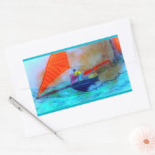 Rotseeschlittenaufkleber Rechteckiger Aufkleber (Umschlag)