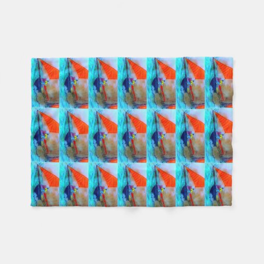 Rotseeschlittendecke Fleecedecke (Vorderseite (Horizontal))