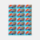 Rotseeschlittendecke Fleecedecke (Vorderseite)