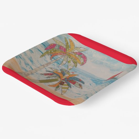 Rotsegel-Papierplatte Pappteller (Gewinkelt)