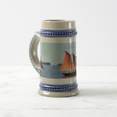 Rotsegler Bierglas (Vorderseite Links)