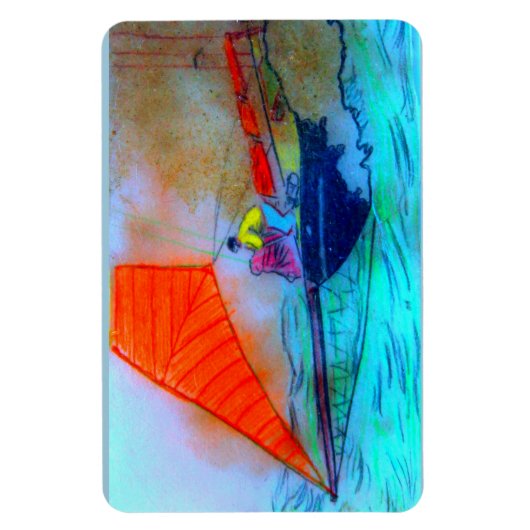 Rotsegler-Foto-Magnet Magnet (Vertikal)