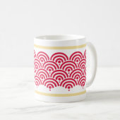 Rotseigaiha (Wellenmuster) Kaffeetasse (VorderseiteRechts)