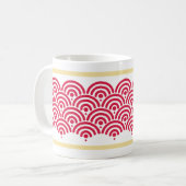 Rotseigaiha (Wellenmuster) Kaffeetasse (Vorderseite Links)