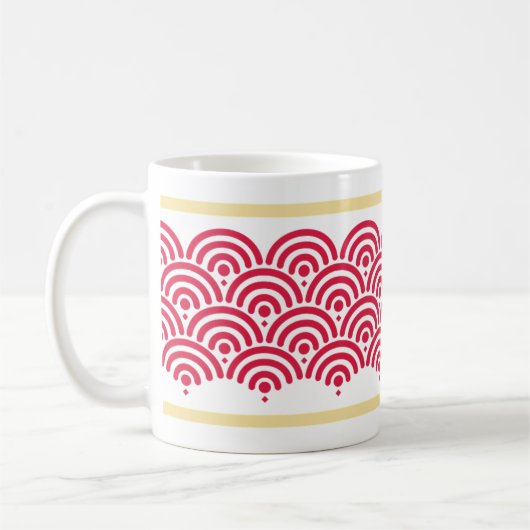 Rotseigaiha (Wellenmuster) Kaffeetasse (Links)