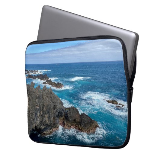 Rotsen in zee laptopschutzhülle (Vorderseite Links)