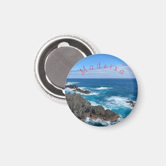 Rotsen in zee Madeira Magnet (Vorderseite/Rückseite)