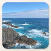 Rotsen in zee rechteckiger pappuntersetzer (Vorderseite)