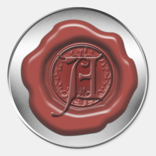 Rotsiegelwachs A Runder Aufkleber