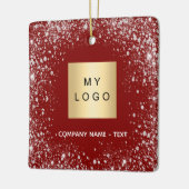 Rotsilber-Glitzer-Glitzern-Firmenlogo Keramikornament (Links)