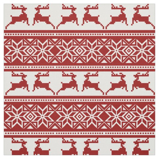 Rotskandinavisches Weihnachtsvolk Stoff (Muster)