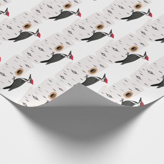 Rotspecht Geschenkpapier (Ecke)