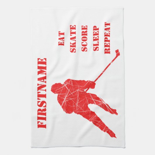 Rotspieler - Eishockey-Skate-Handtuch Geschirrtuch (Vertikal)